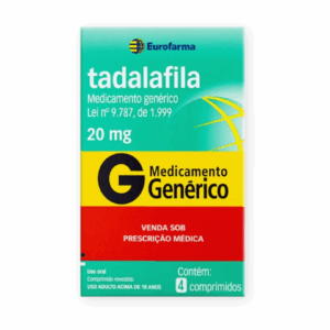 Tadalafila 20mg 4 comprimidos Euro Farma